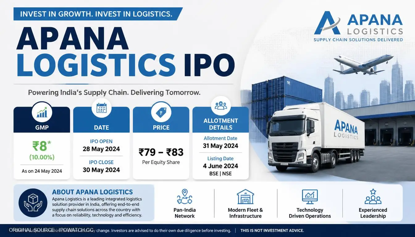 Apana Logistics IPO GMP, Date, Price, Allotment Details