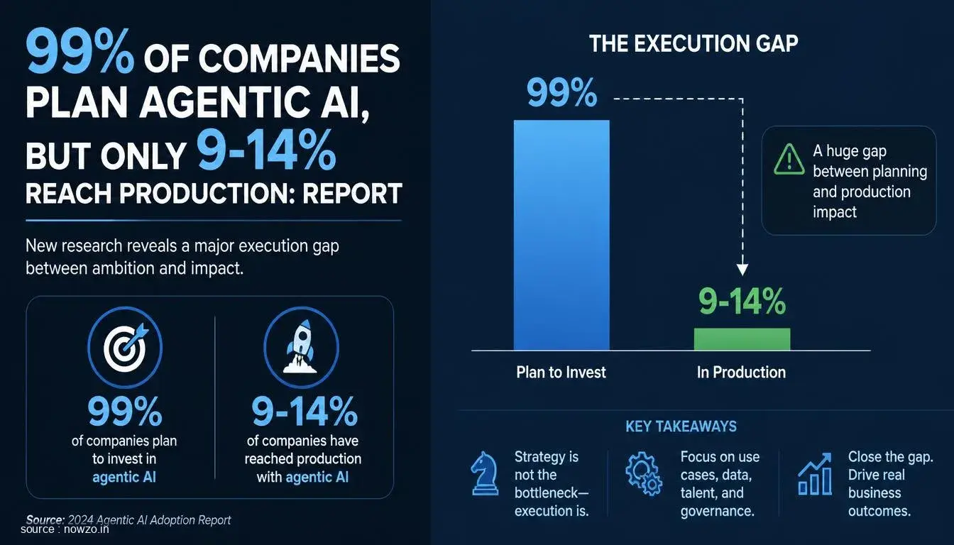 99% Companies Plan Agentic AI, Only 9-14% Deploy