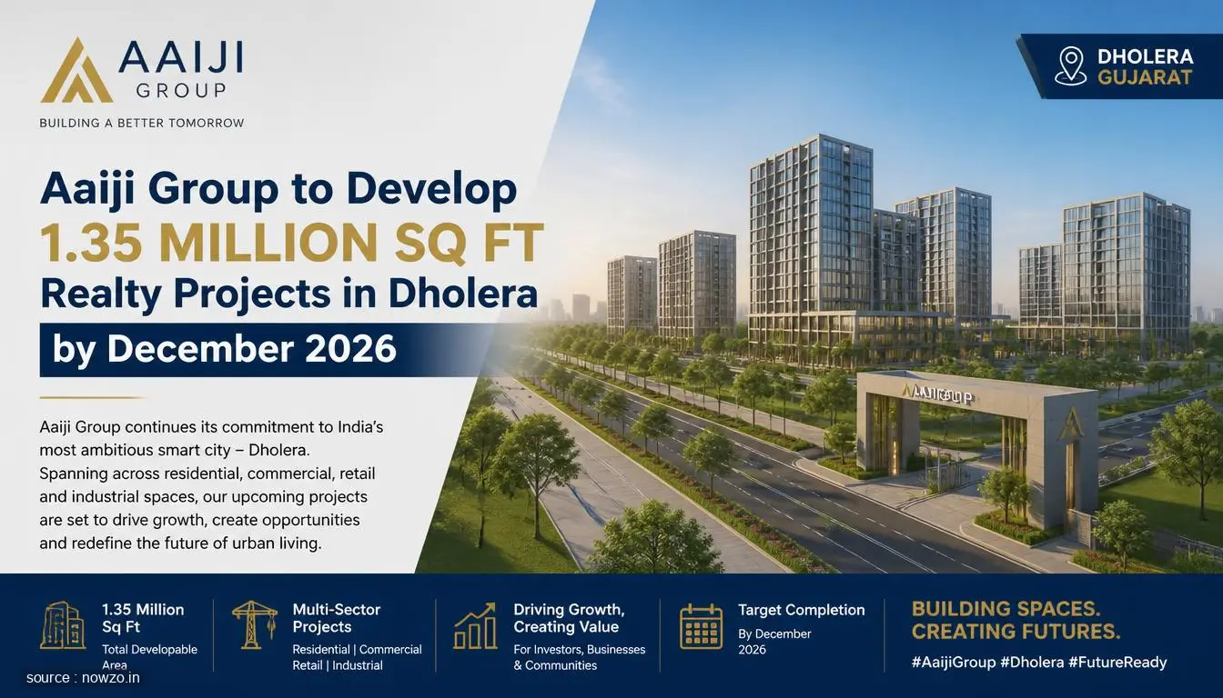 Aaiji Group Dholera Realty Expansion 1.35M Sq Ft — Business news