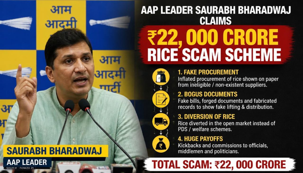 AAP Leader Saurabh Bharadwaj Claims ₹22,000 Crore Rice Scam Scheme