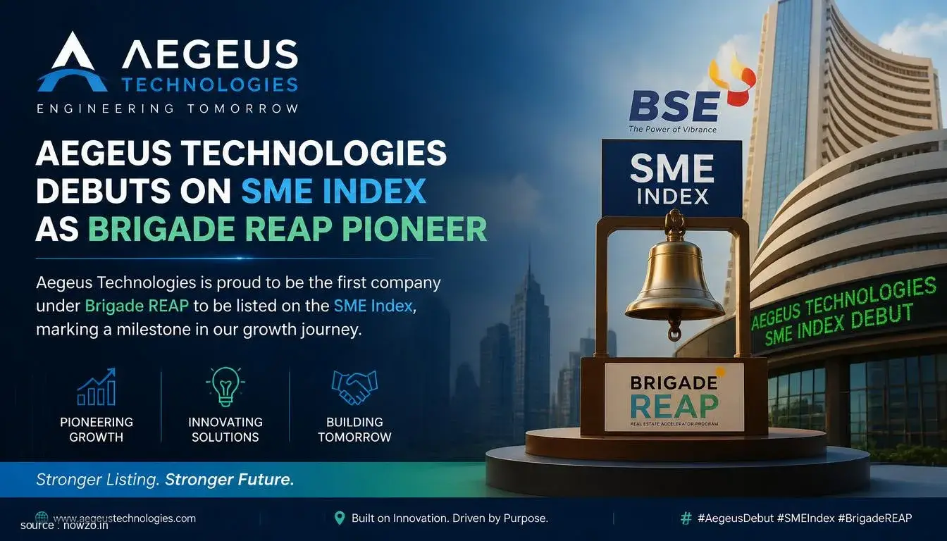 Aegeus Technologies Lists on SME Index | Brigade REAP — Business news