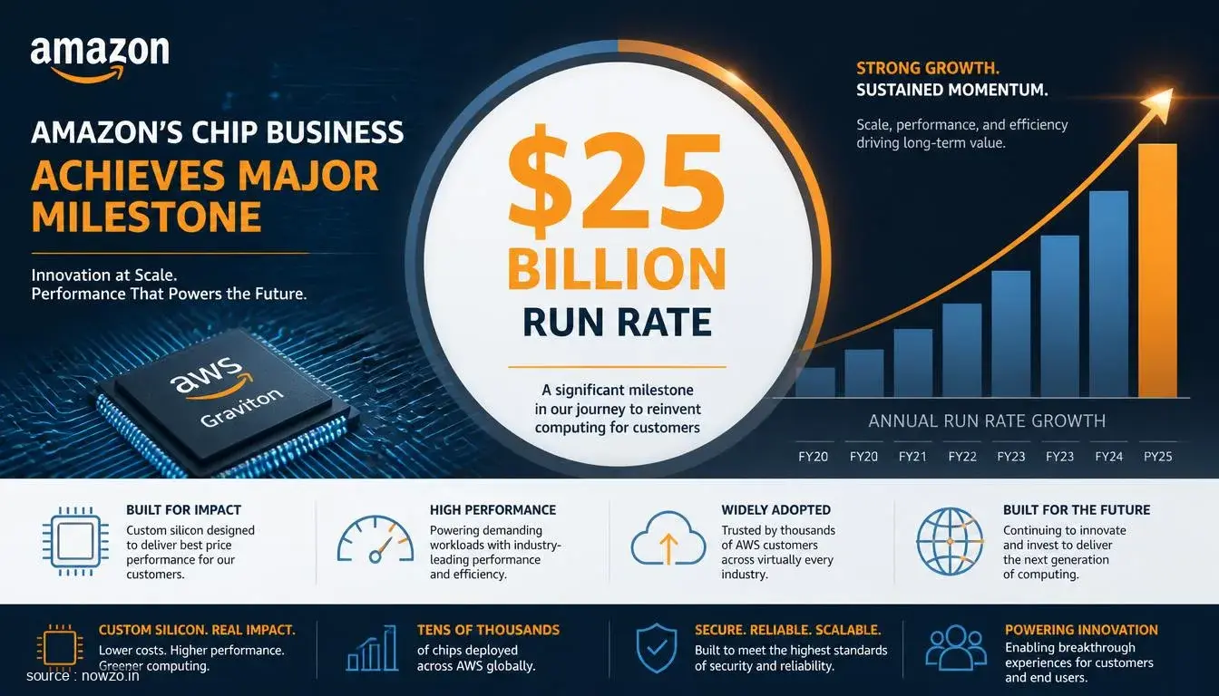 Amazon Custom Chip Business $25B Run Rate — Technology news
