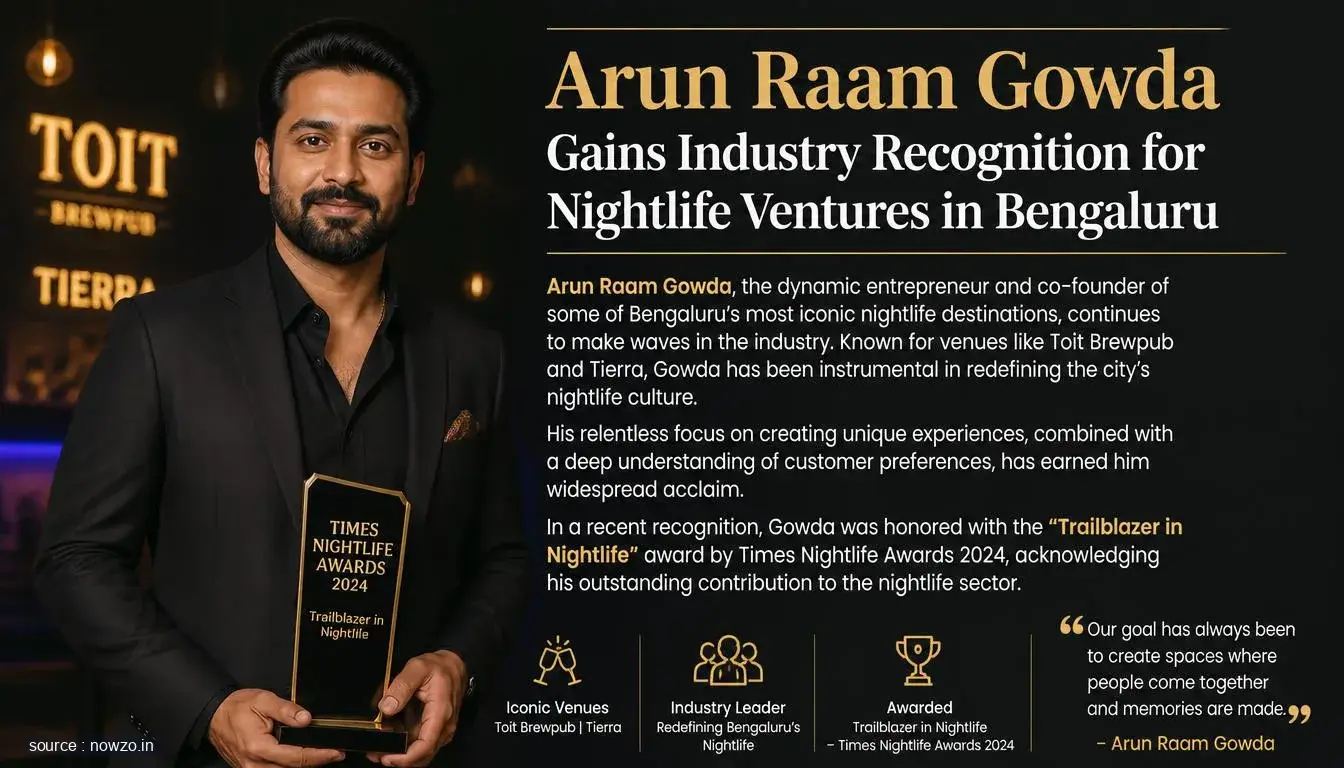 Arun Raam Gowda Bengaluru Nightlife Ventures — Business news