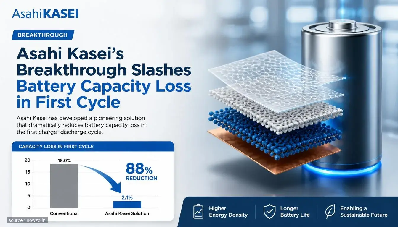 Asahi Kasei's Breakthrough Slashes Battery Capacity Loss in First Cycle