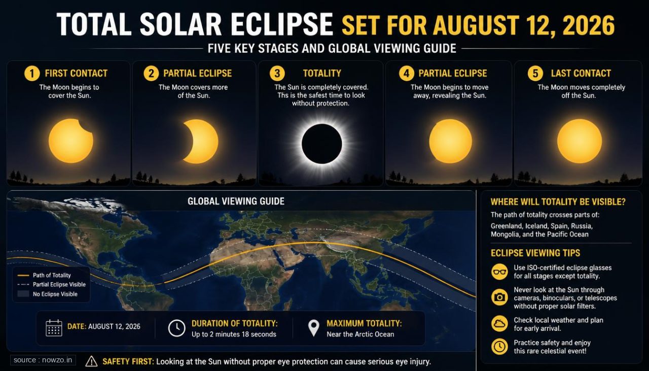 Total Solar Eclipse August 12, 2026: Stages & Viewing Guide — Science news