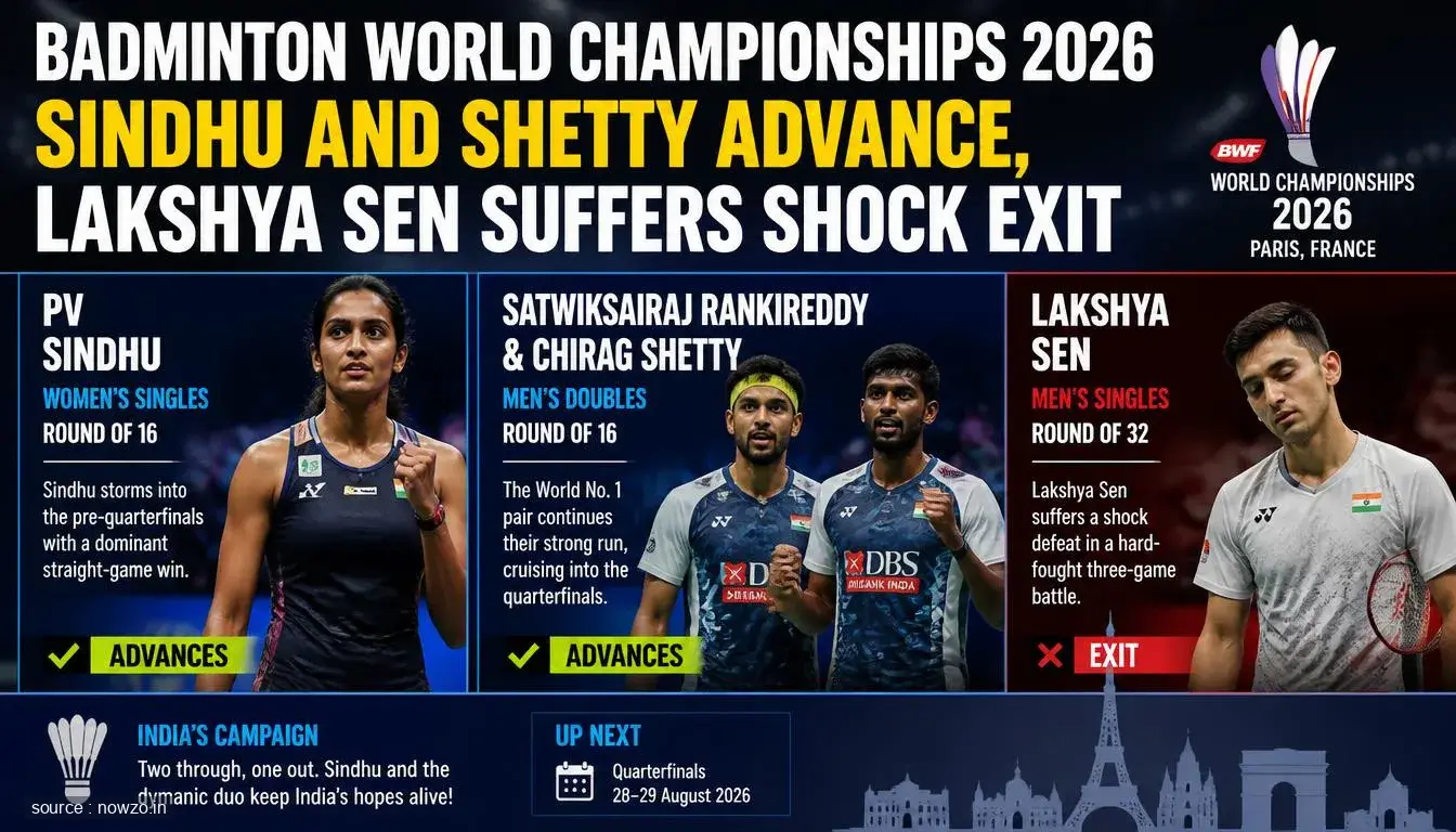 Badminton Worlds 2026: Sindhu, Shetty Advance; Sen Out — Sports news