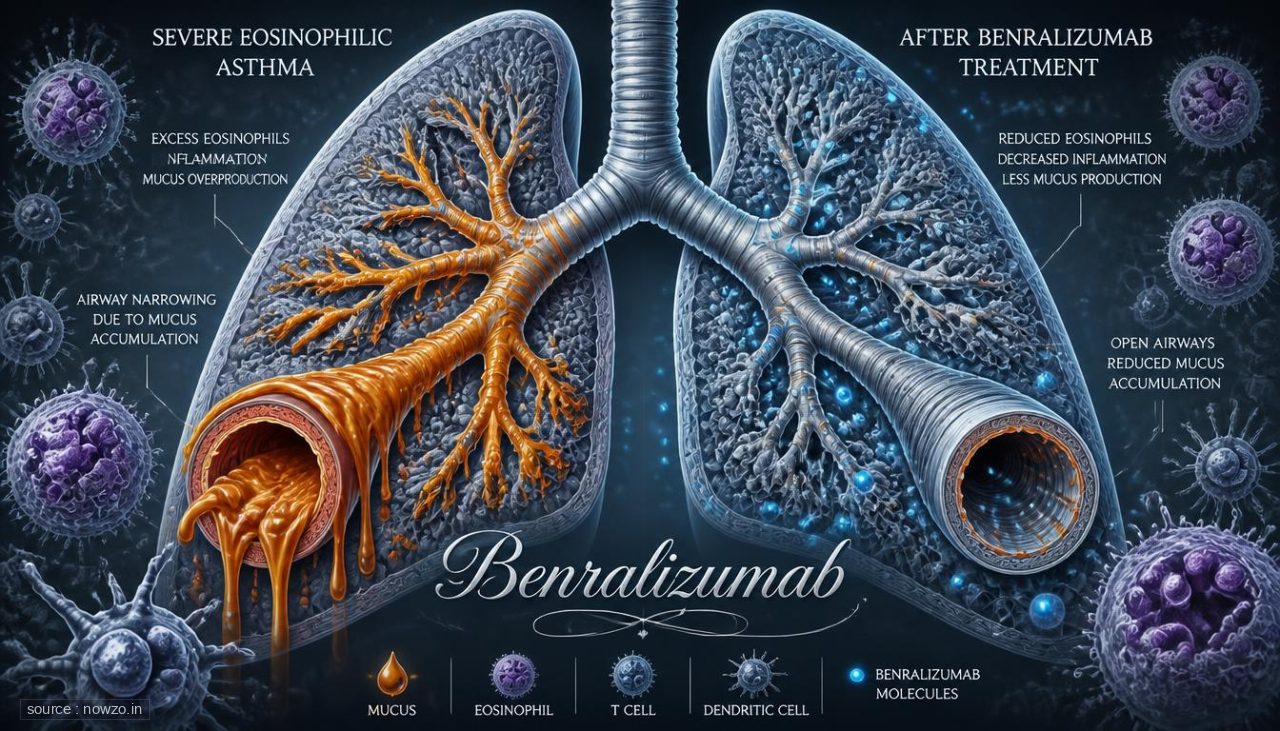 Benralizumab Reduces Mucus Accumulation in Severe Eosinophilic Asthma