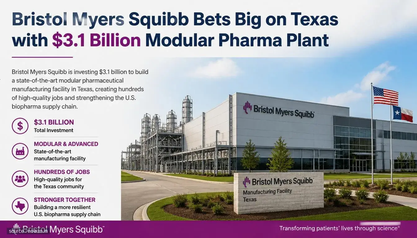 Bristol Myers Squibb Bets Big on Texas with $3.1 Billion Modular Pharma Plant