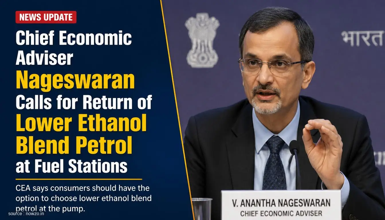 E20 Petrol Row: CEA Nageswaran Wants Lower Ethanol Blend Bac — Business news