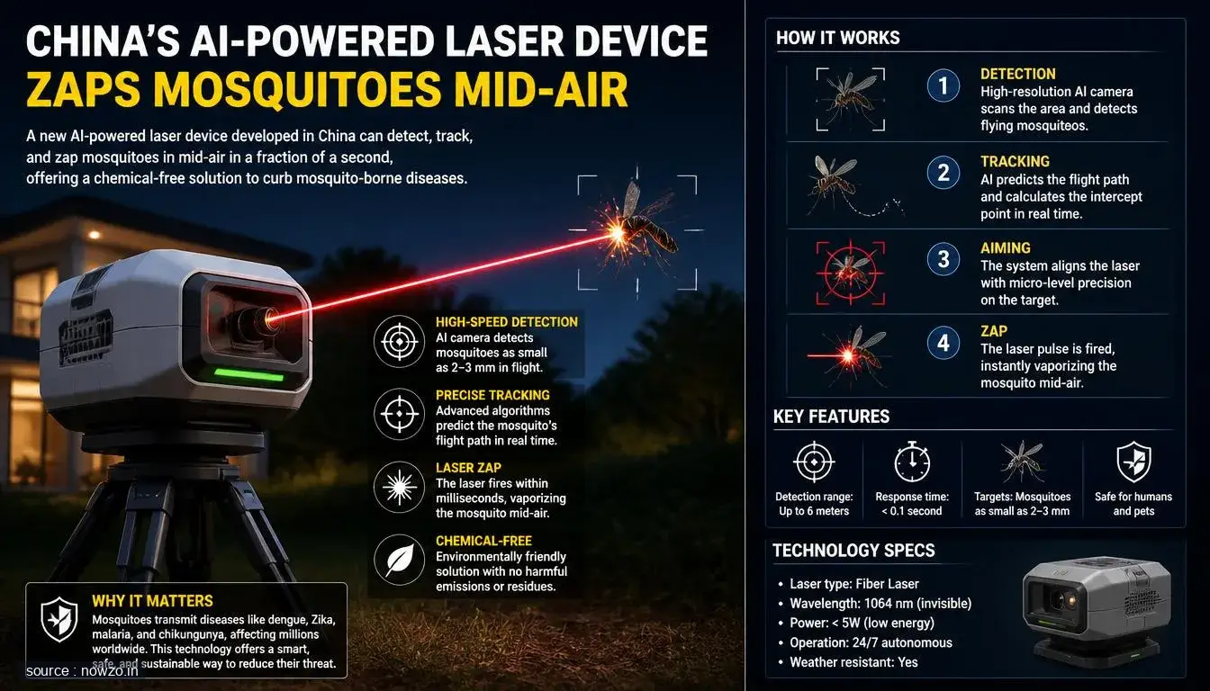 China AI Laser Device Kills Mosquitoes Mid-Air — Technology news