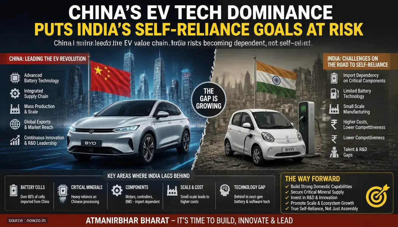 China's EV Tech Dominance Puts India's Self-Reliance Goals at Risk