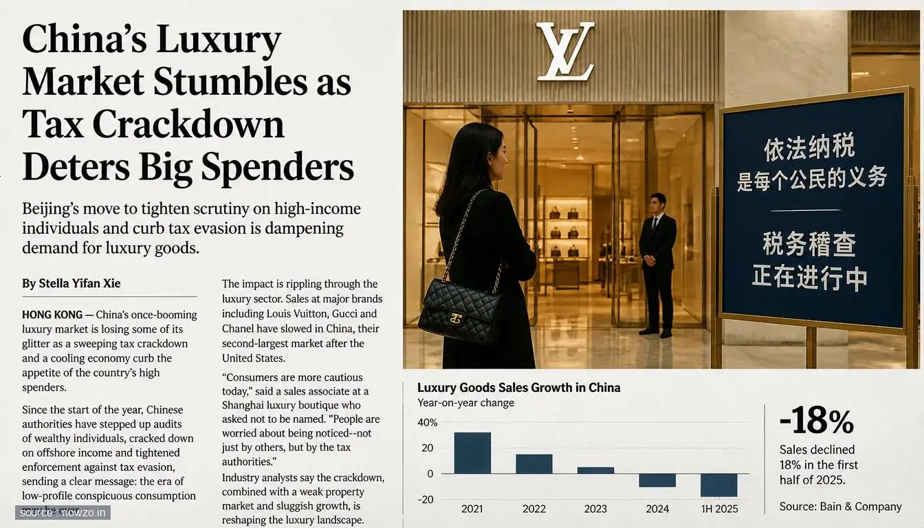 China Luxury Sales Plunge Due to Tax Enforcement on Rich Sho — Business news