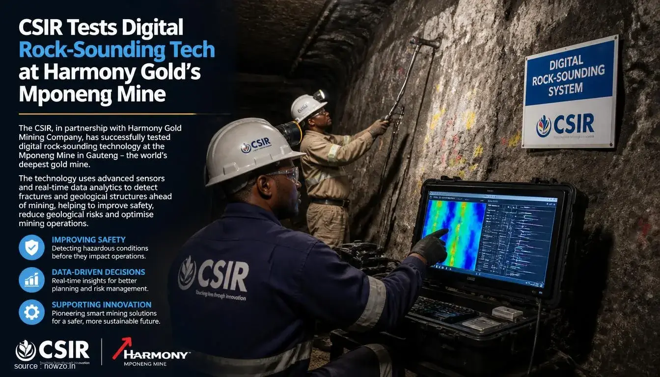 CSIR Digital Rock-Sounding Technology Test at Mponeng Mine