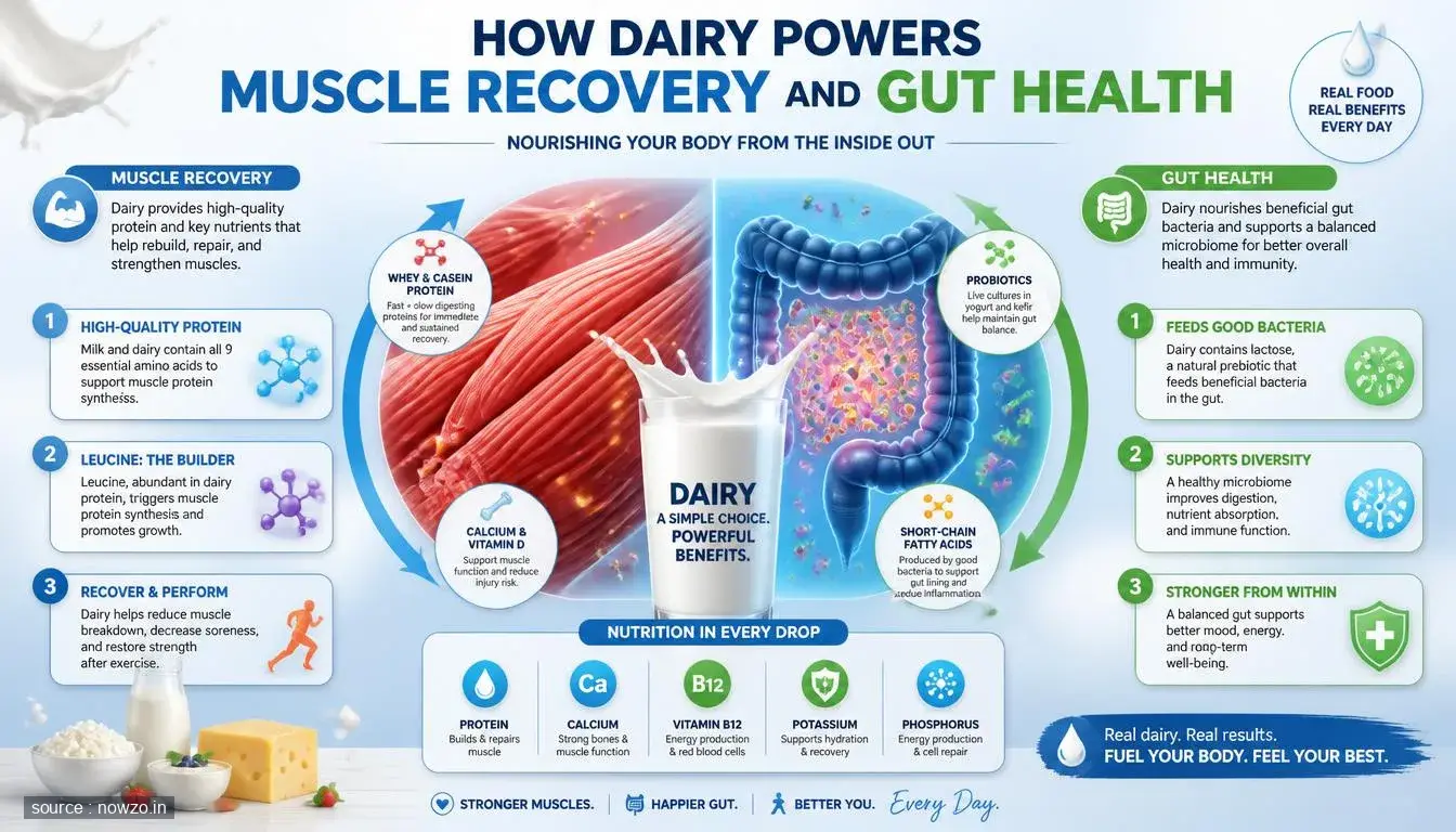 Dairy Benefits for Muscle Recovery, Gut Health