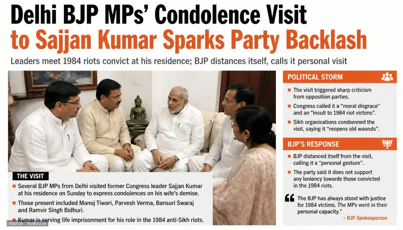 BJP MPs Visit Sajjan Kumar, Face Party Chief Action — Politics news