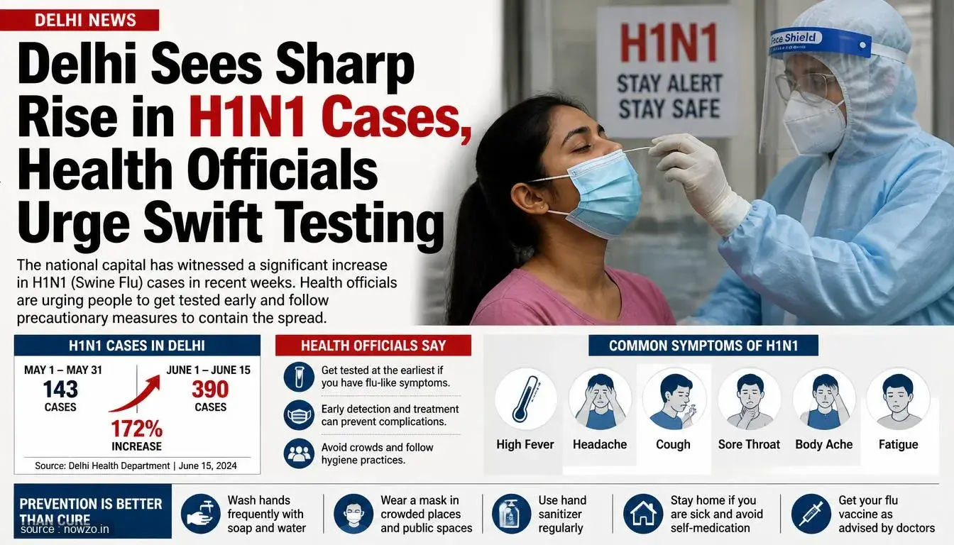 Delhi Sees Sharp Rise in H1N1 Cases, Health Officials Urge Swift Testing