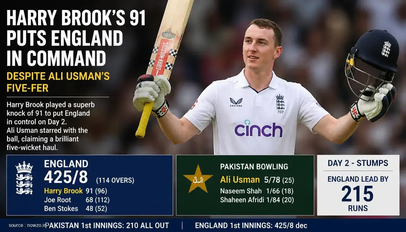England vs Pakistan 1st Test: Brook 91 vs Usman Five-Fer — Sports news