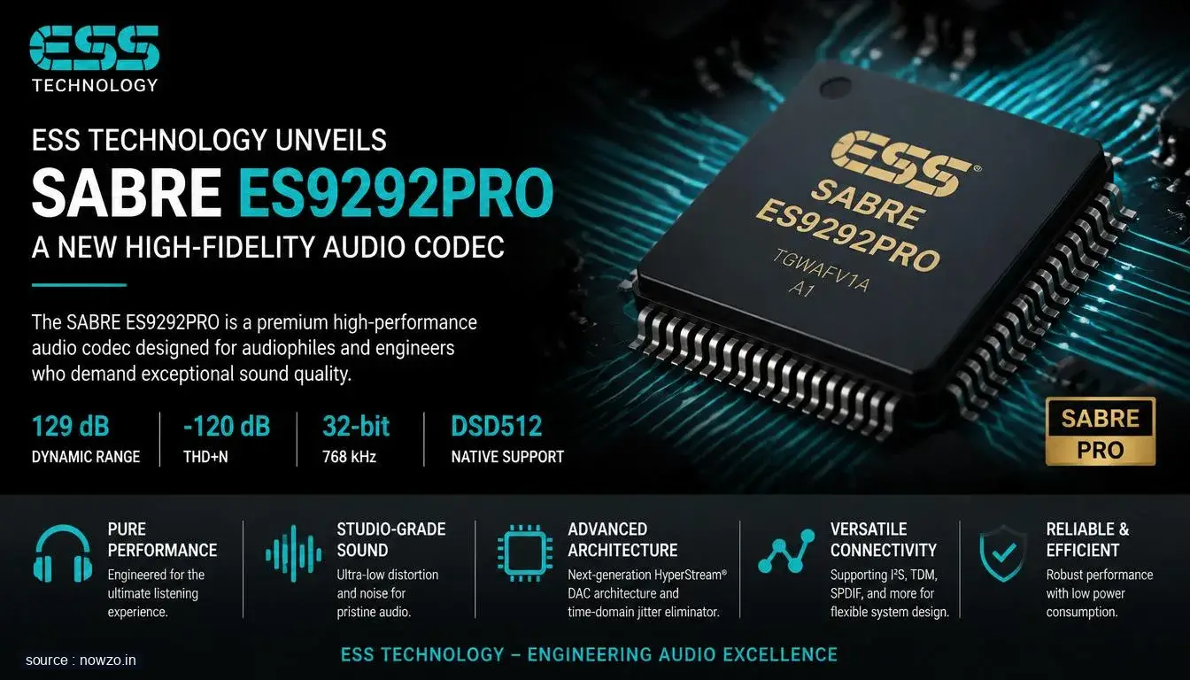 ESS Technology SABRE ES9292PRO High Performance Codec Launch