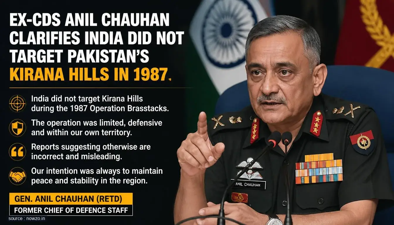 Ex-CDS Anil Chauhan Clarifies India Did Not Target Pakistan's Kirana Hills in 1987