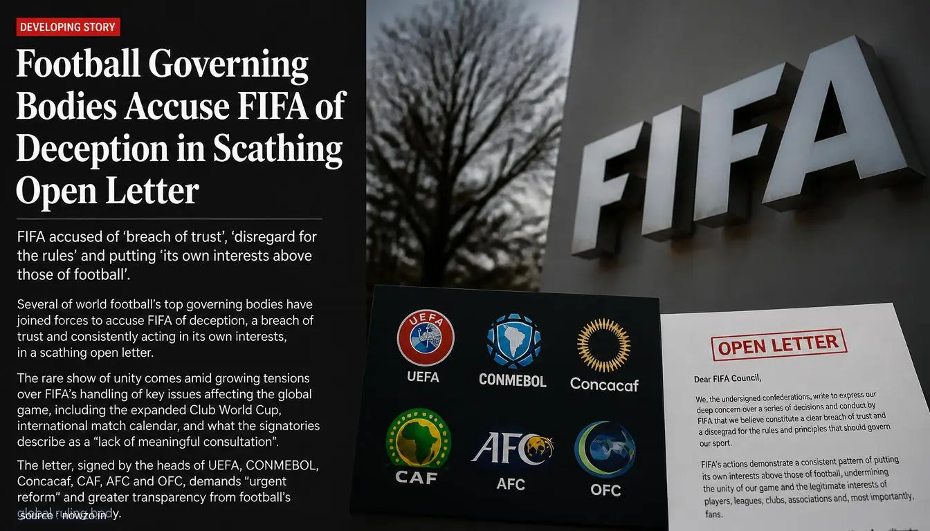 Football Governing Bodies Accuse FIFA of Deception in Scathing Open Letter