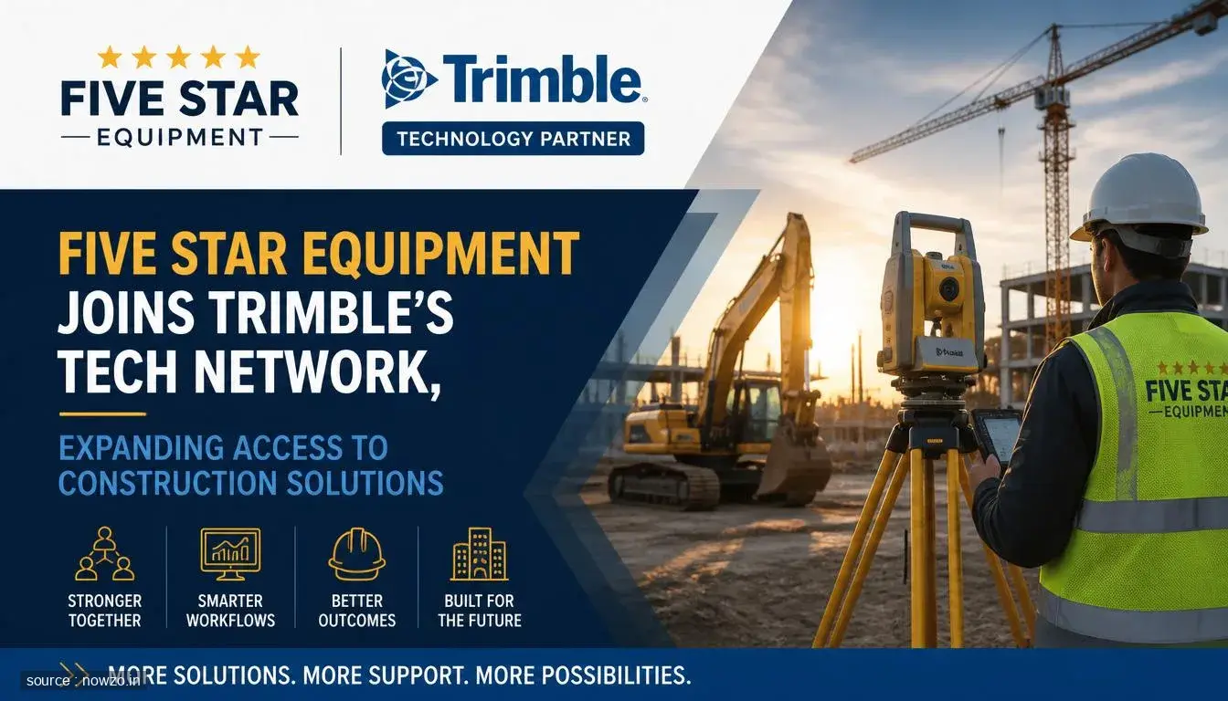 Five Star Equipment Joins Trimble’s Tech Network, Expanding Access to Construction Solutions