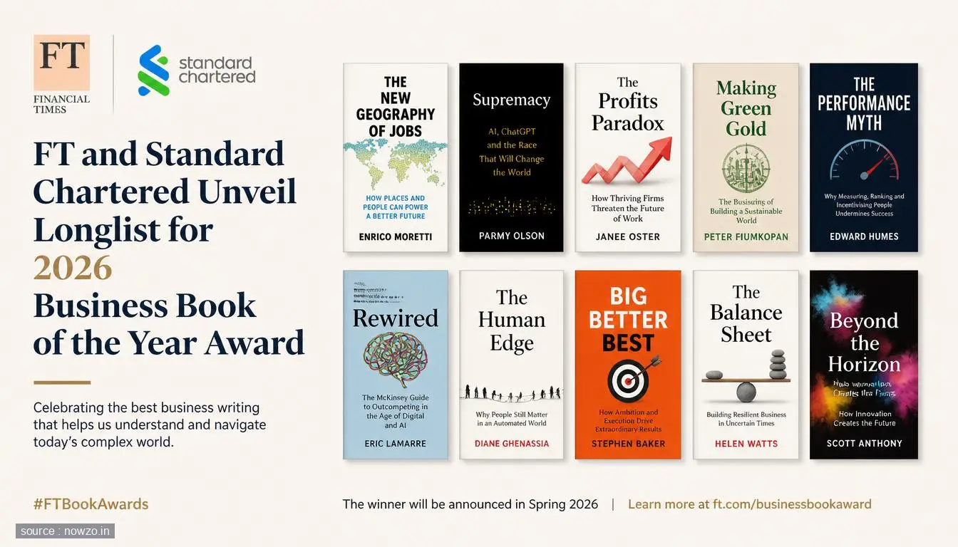 FT Business Book of the Year 2026 Longlist Announced