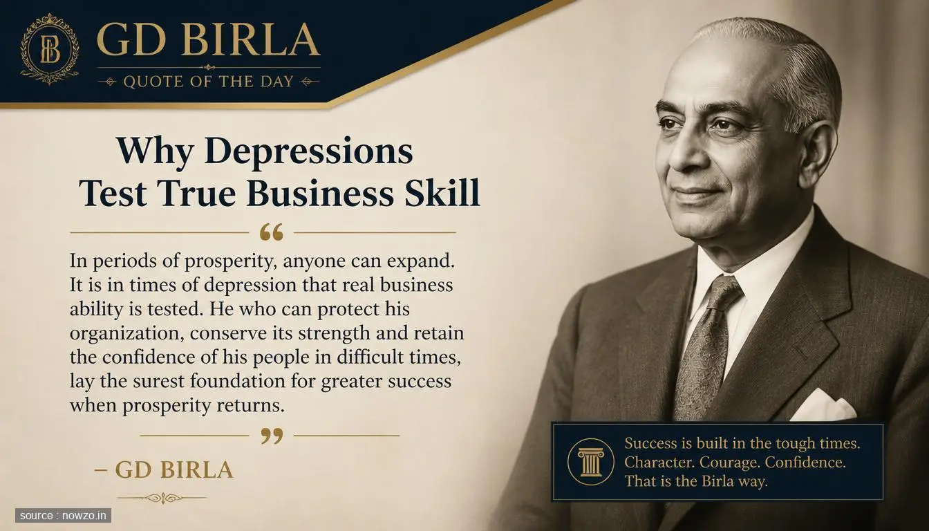 GD Birla Quote of the Day on Business and Depression