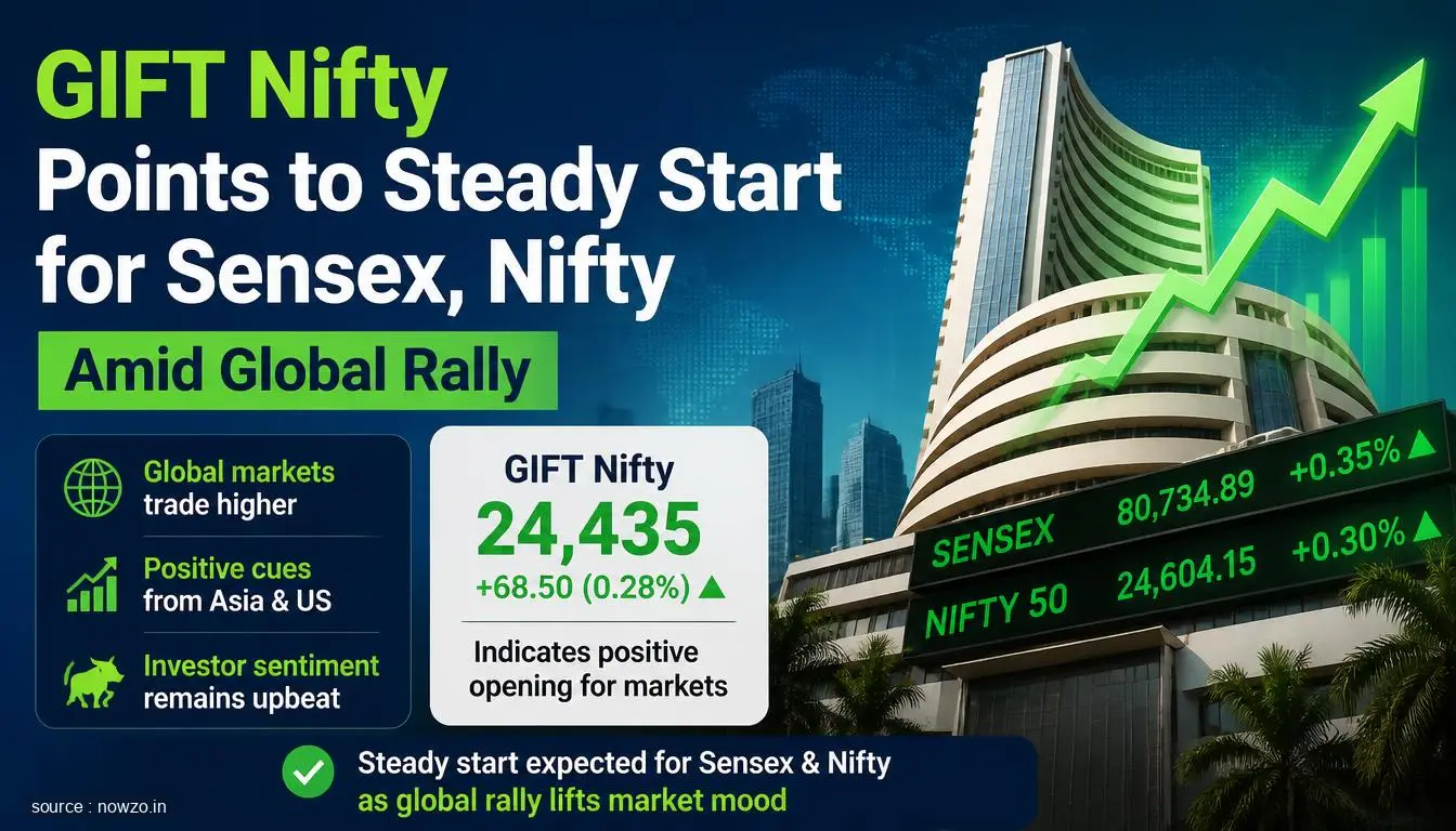 GIFT Nifty Points to Steady Start for Sensex, Nifty Amid Global Rally