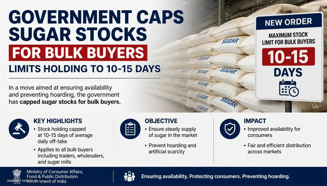 Sugar Stock Limit Imposed on Bulk Consumers by Government — Business news