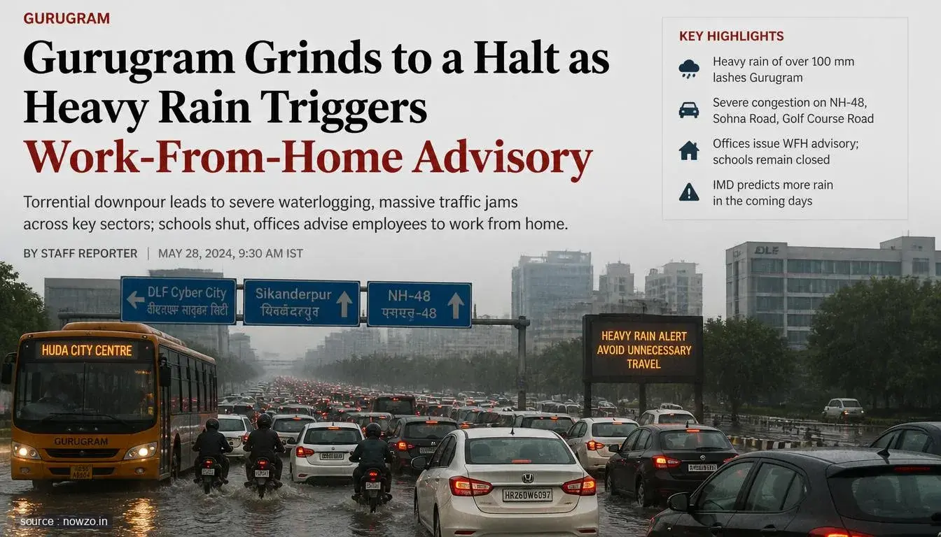 Gurugram Rain: WFH Advisory, Online Classes After Waterloggi — General news