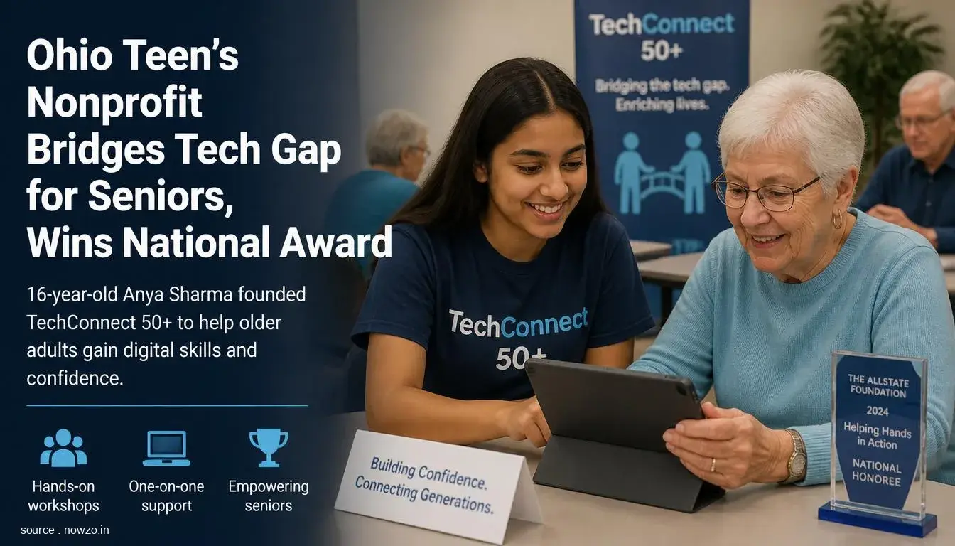 Ohio Teen's Nonprofit Bridges Tech Gap for Seniors, Wins National Award