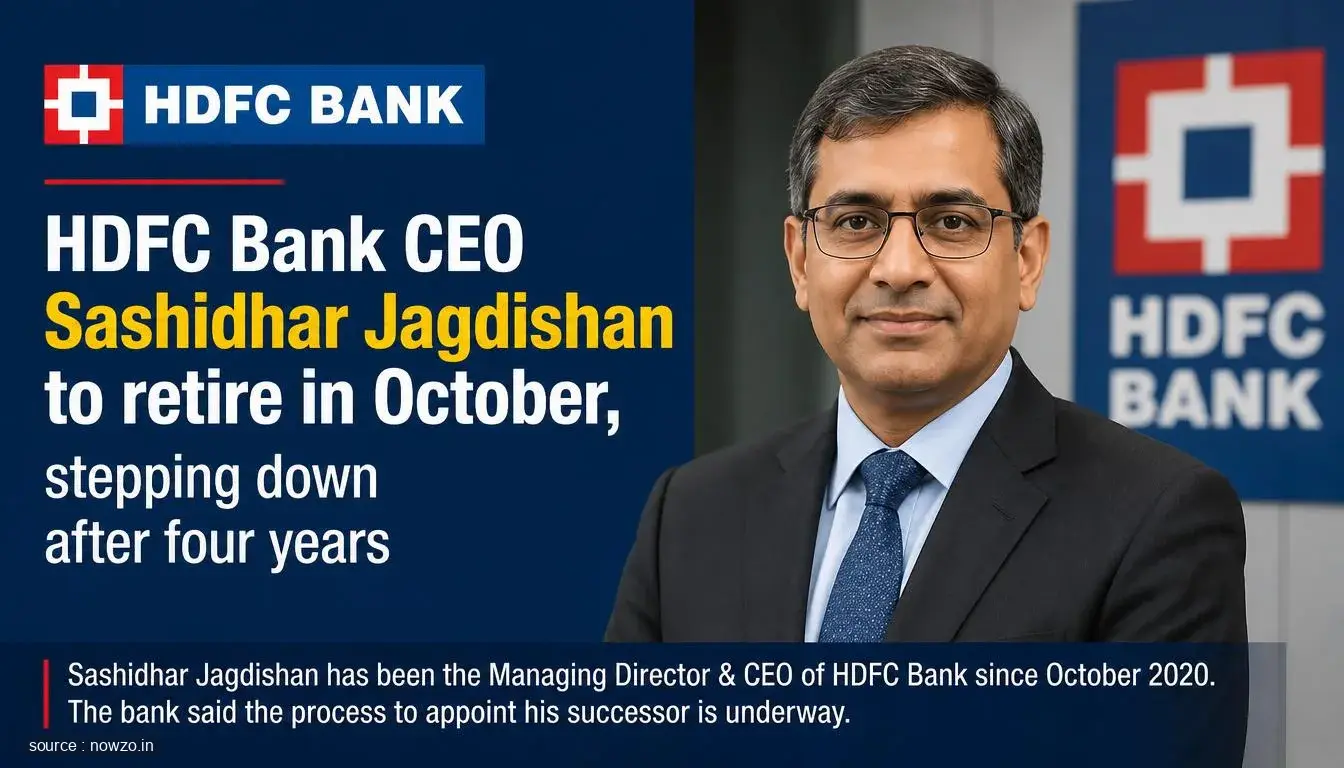 HDFC Bank CEO Sashidhar Jagdishan to retire in October, stepping down after four years