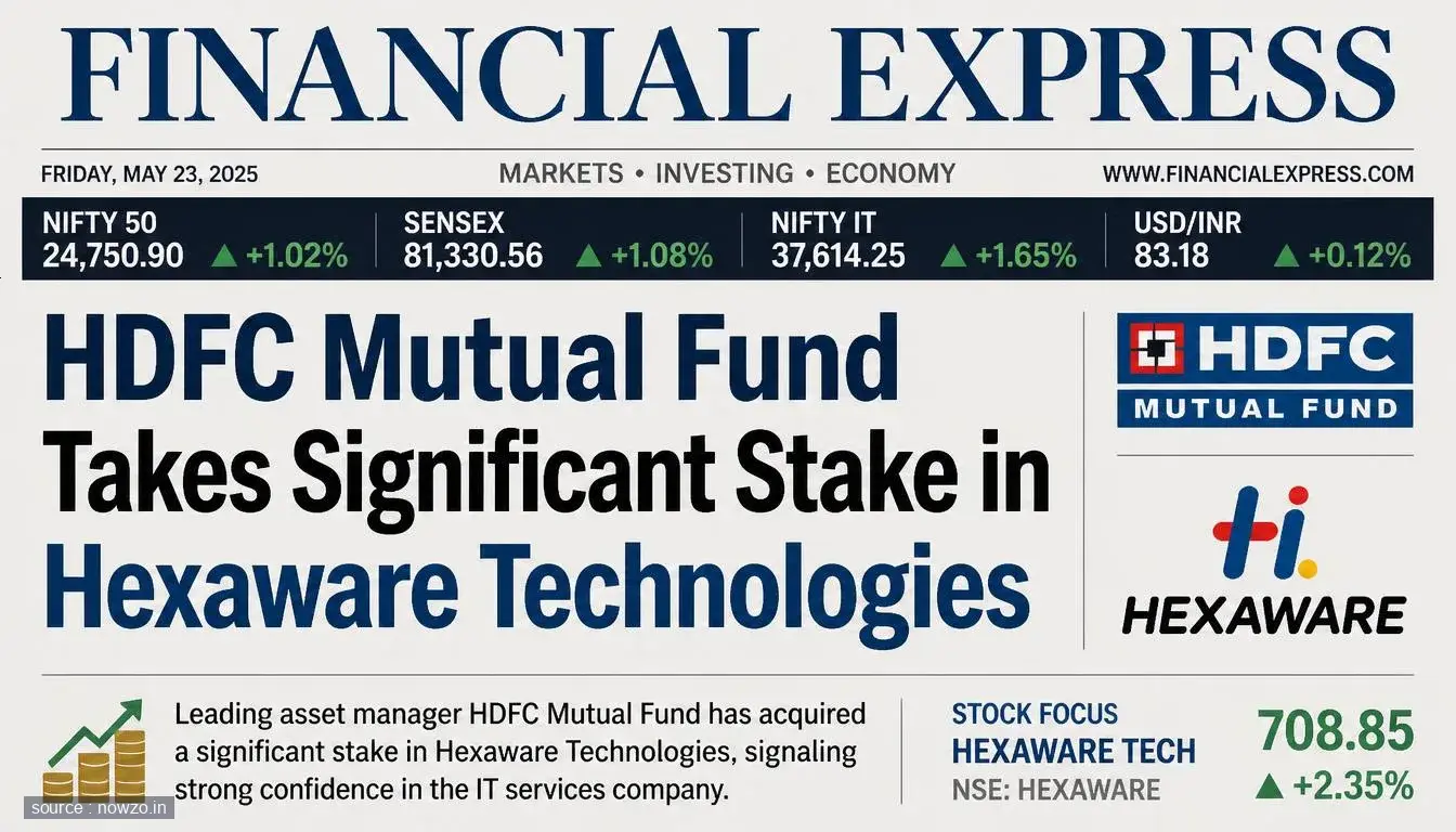 HDFC Mutual Fund Hexaware Stake Crosses 5% — Finance news