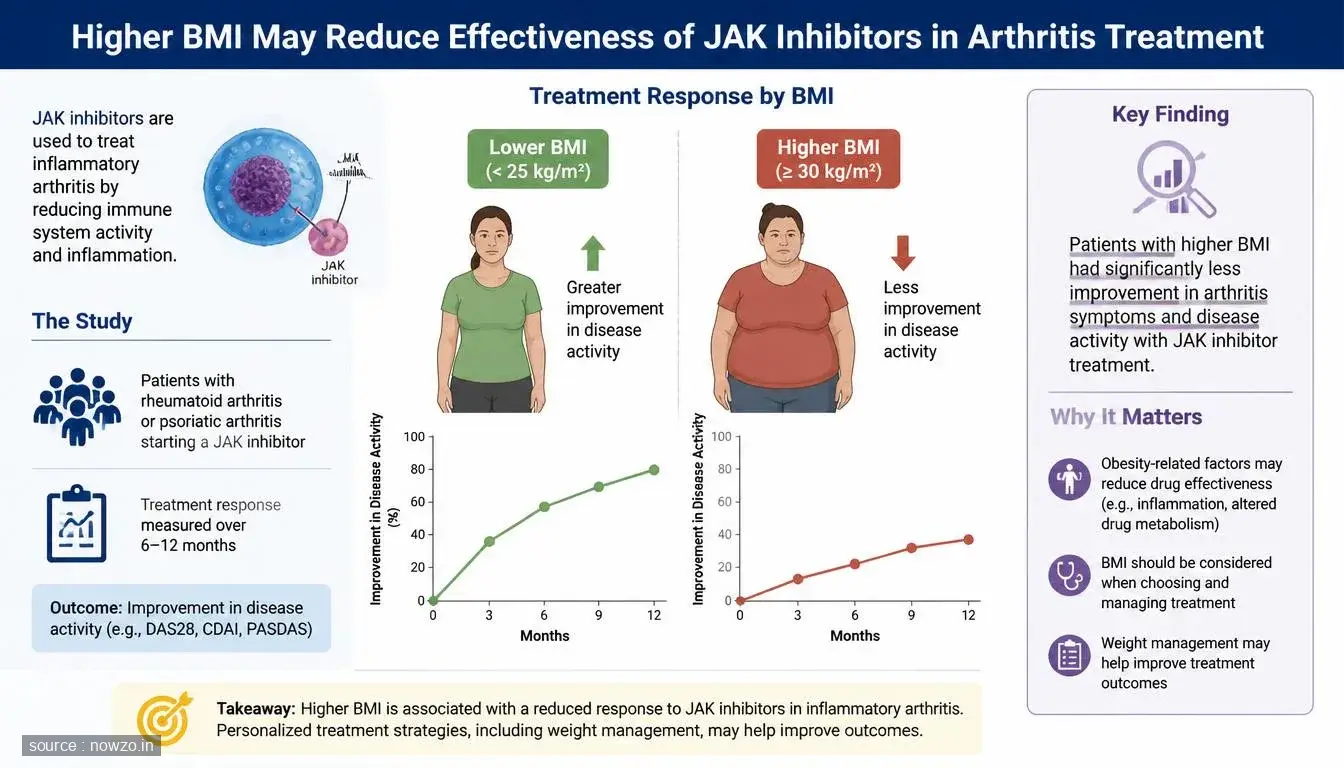 Higher BMI Reduces JAK Inhibitor Effectiveness in Arthritis — Health news