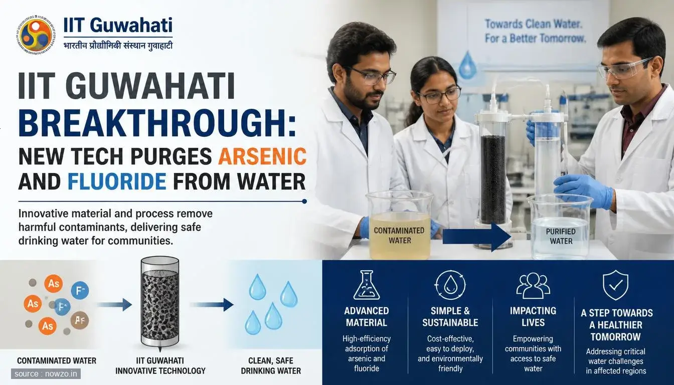 IIT Guwahati Breakthrough: New Tech Purges Arsenic and Fluoride from Water