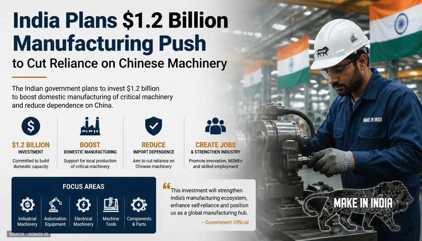 India's $1.2B Plan to Reduce China Machinery Dependence — Business news