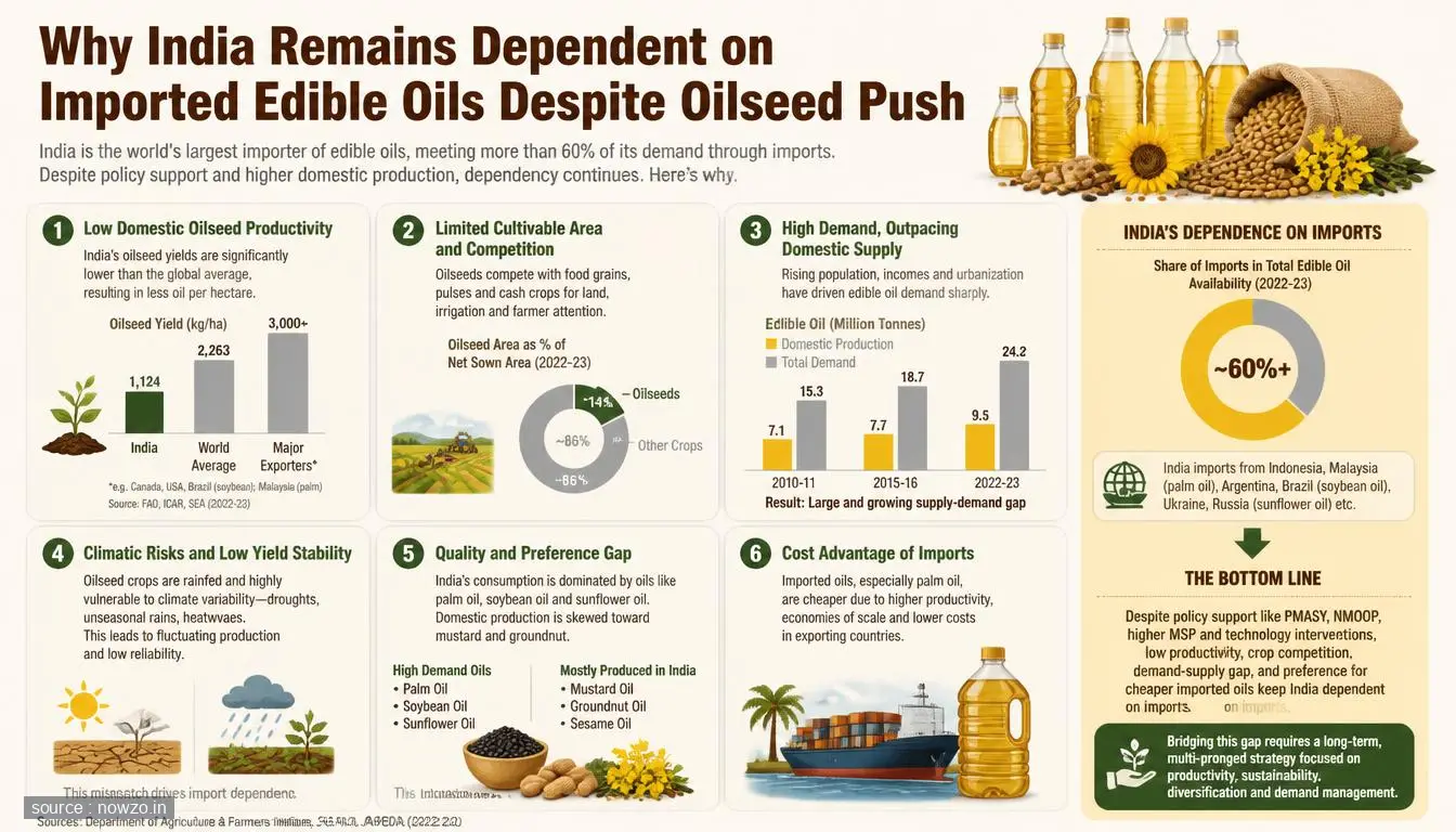 India Edible Oil Imports: Why Oilseed Production Lags — Business news