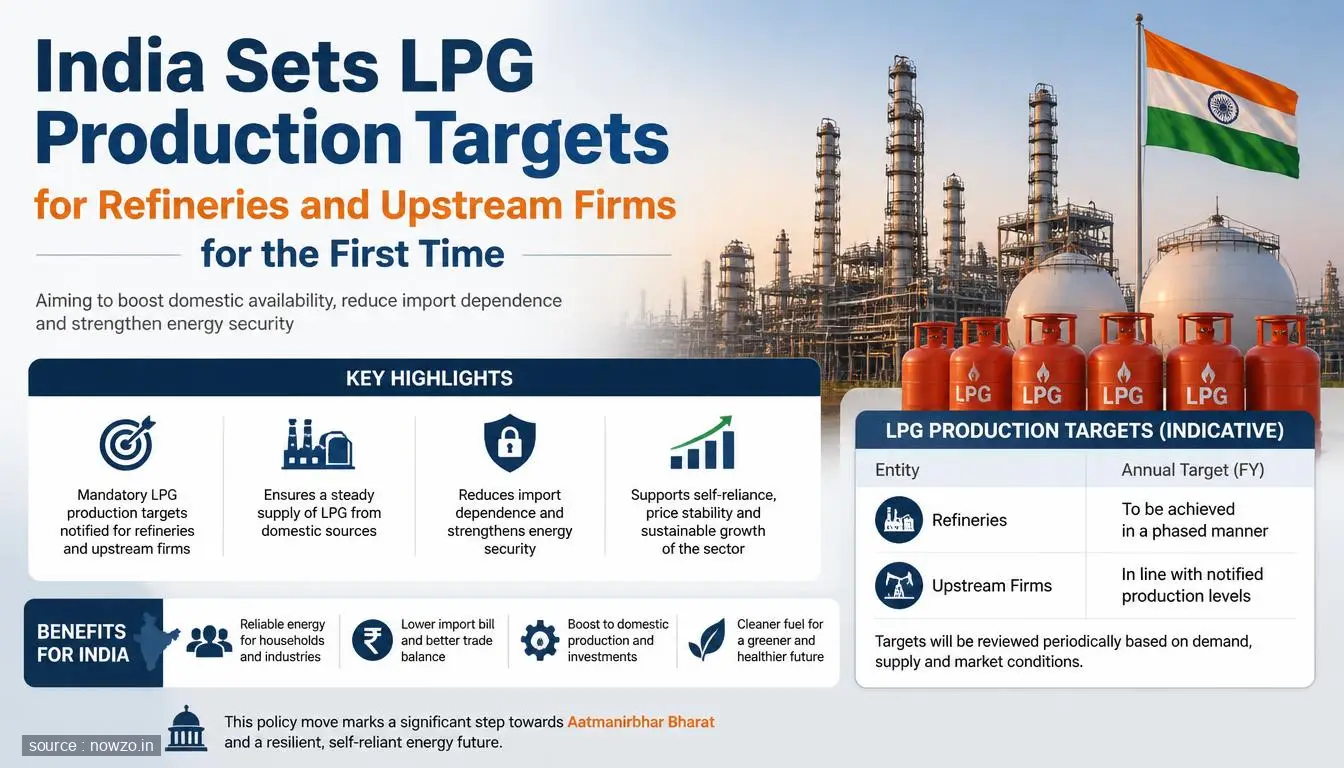 India Sets First-Ever LPG Production Targets for Refineries — Business news