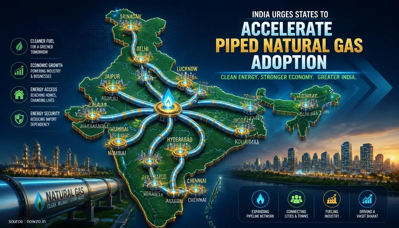 India Piped Natural Gas Adoption Push States UTs — General news