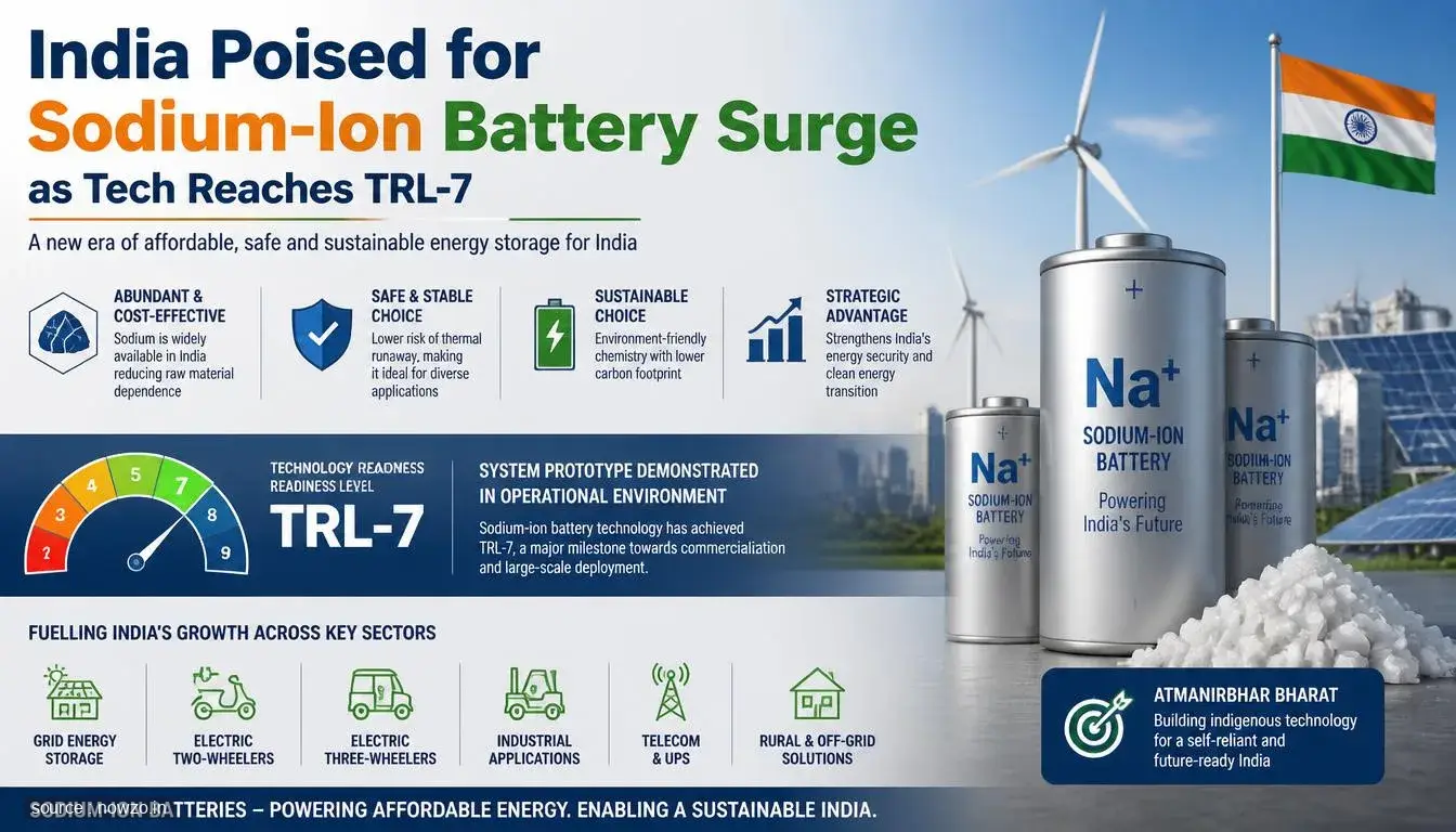 India Sodium-Ion Battery Growth: Tech Hits TRL-7 — Technology news