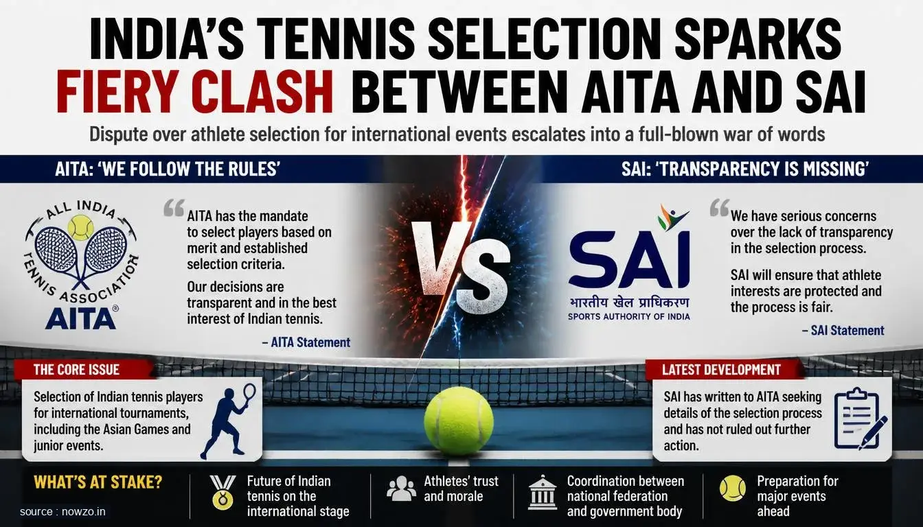 India's Tennis Selection Sparks Fiery Clash Between AITA and SAI