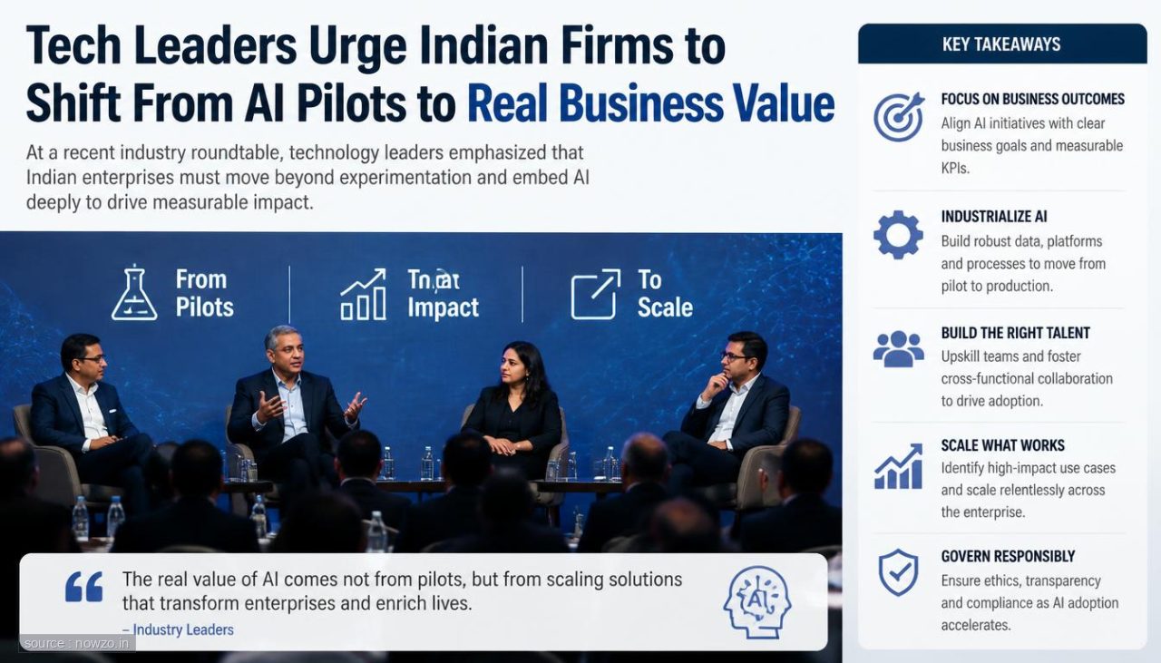 Tech Leaders Urge Indian Firms to Shift From AI Pilots to Real Business Value