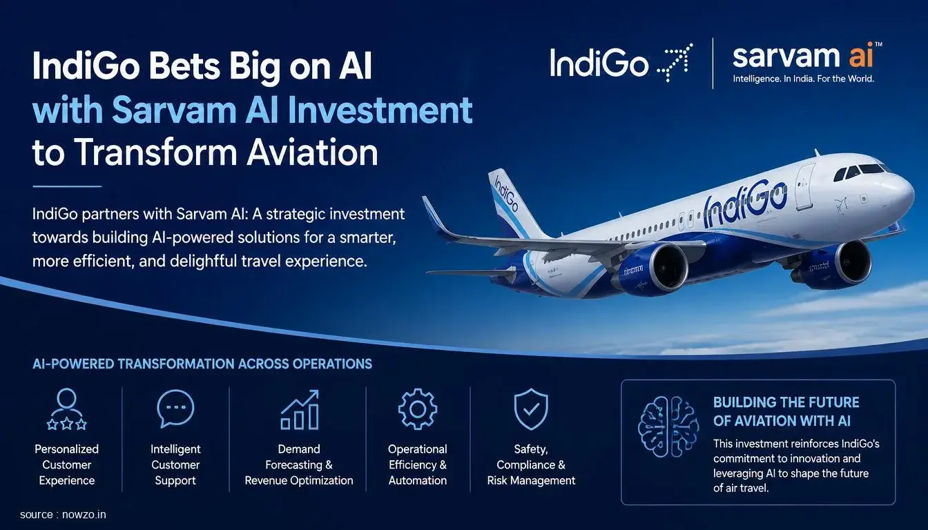 IndiGo Bets Big on AI with Sarvam AI Investment to Transform Aviation