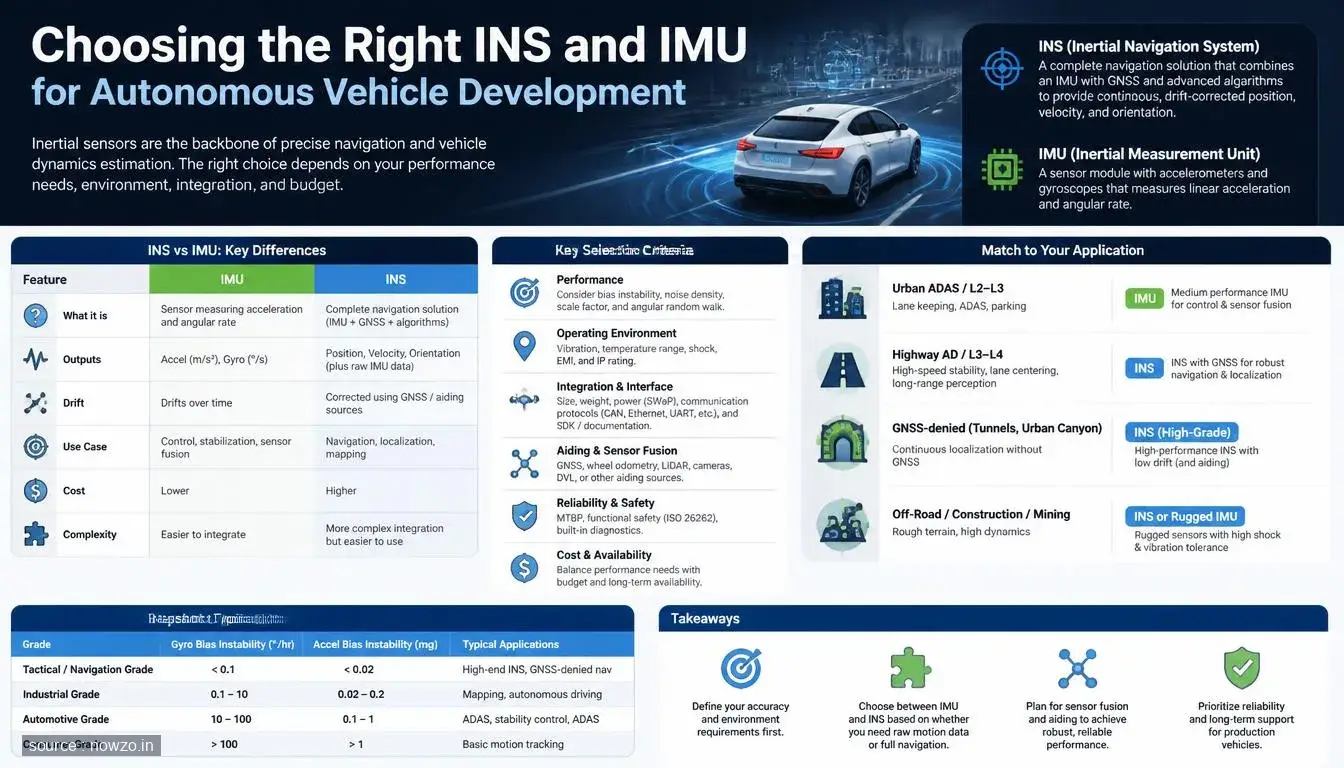 INS & IMU Selection for Autonomous Vehicles — Technology news