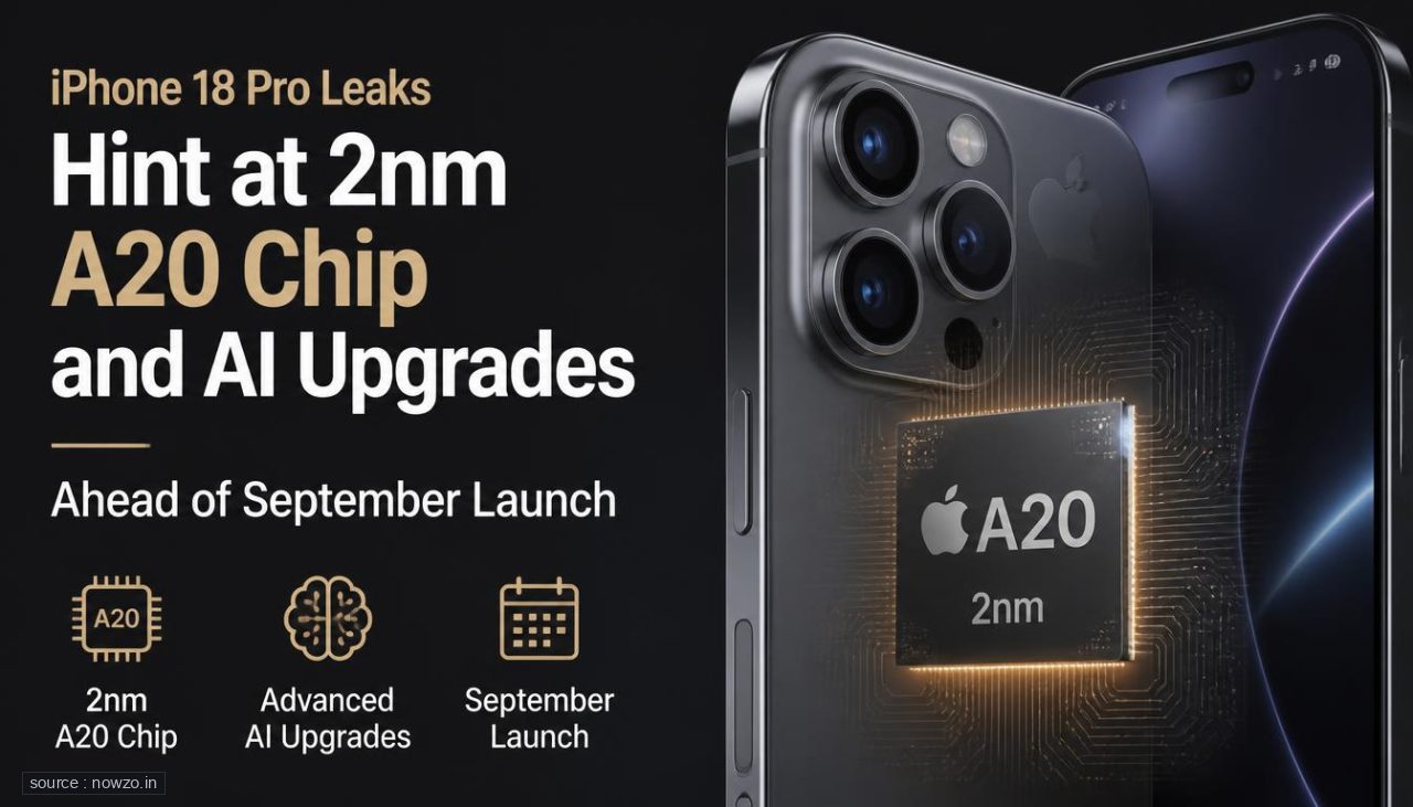 iPhone 18 Pro Leaks Hint at 2nm A20 Chip and AI Upgrades Ahead of September Launch