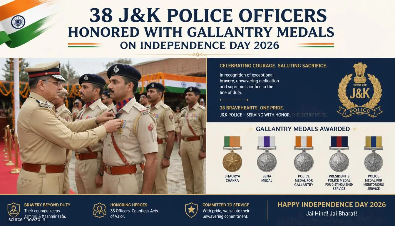 J&K Police Gallantry Medals Independence Day 2026 — General news