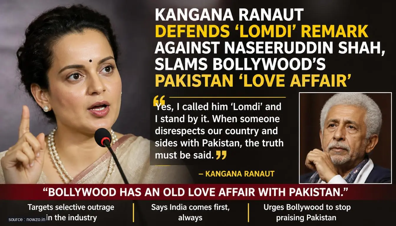 Kangana Ranaut Defends 'Lomdi' Jibe at Naseeruddin Shah — Entertainment news