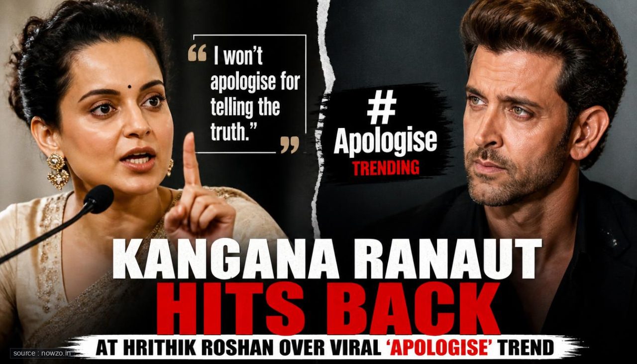 Kangana Ranaut Hits Back at Hrithik Roshan Over Viral 'Apologise' Trend