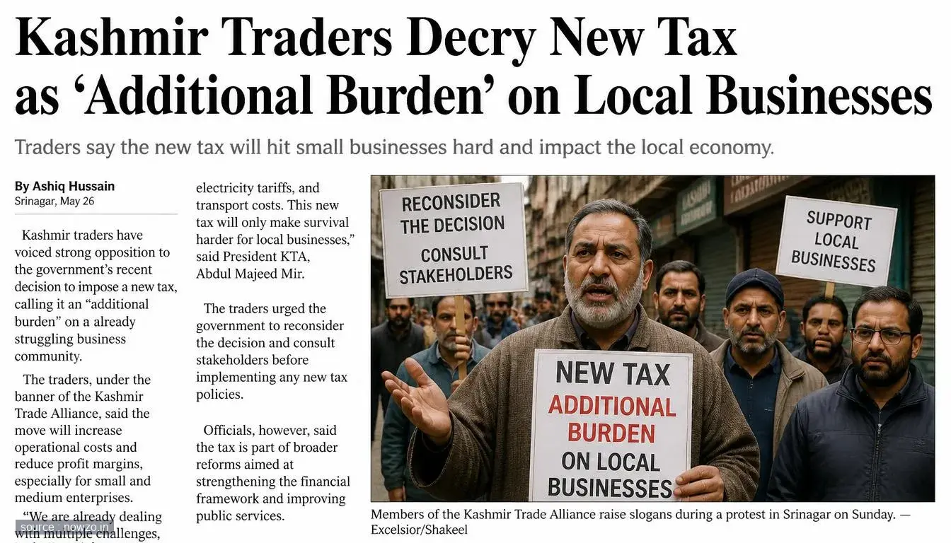 Kashmir Traders Association Tax Burden Business Impact