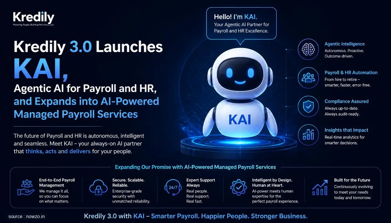 Kredily 3.0 Launches KAI, Agentic AI for Payroll and HR — Technology news